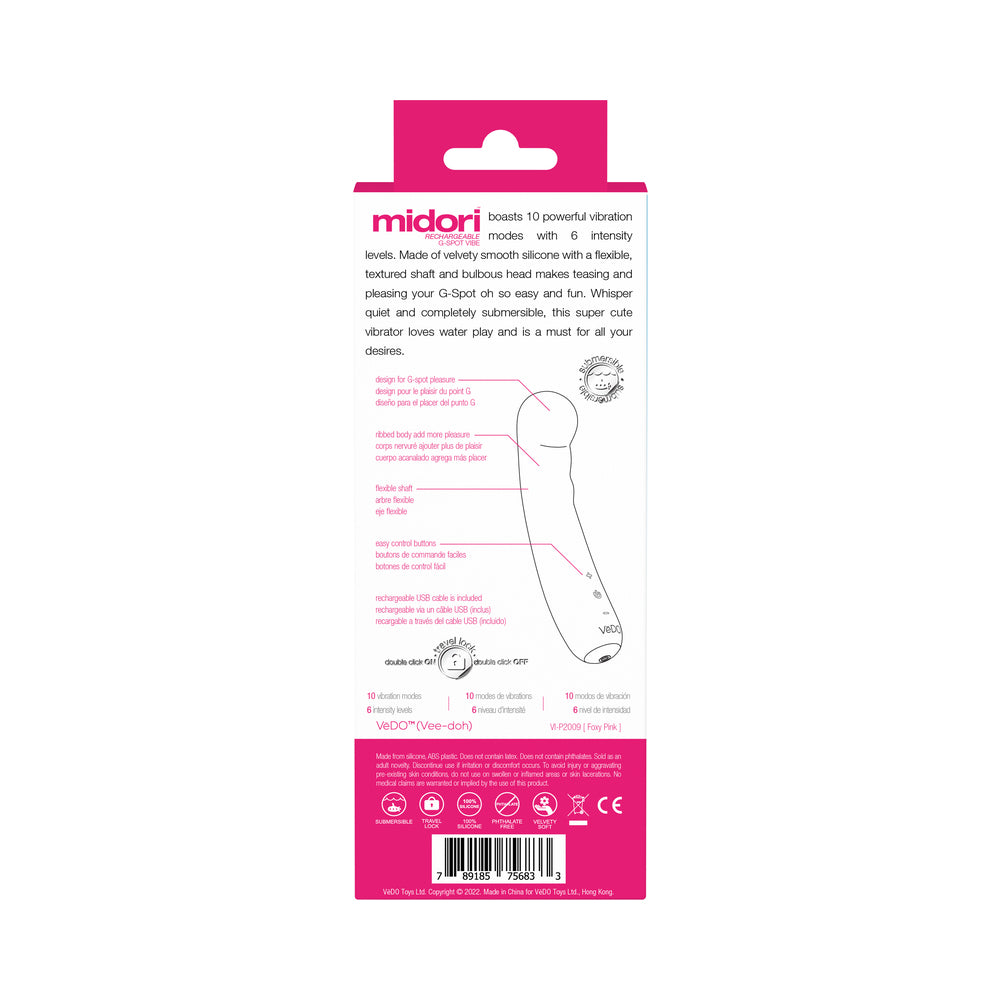 VeDO Midori Rechargeable G-Spot Vibe Pink - Image 8
