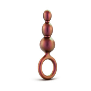 Alternative view of Anal Adventures Matrix Silicone Beaded Loop Plug Copper