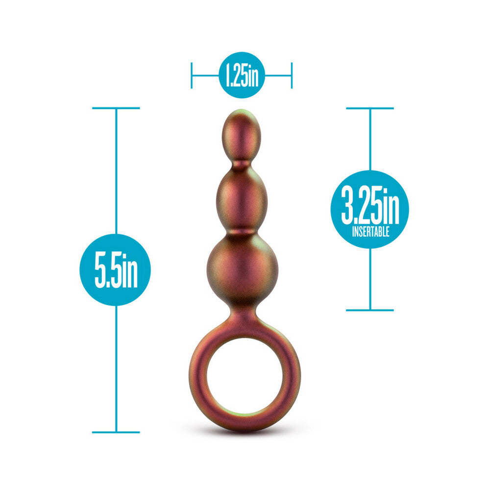 Anal Adventures Matrix Silicone Beaded Loop Plug Copper - Image 6