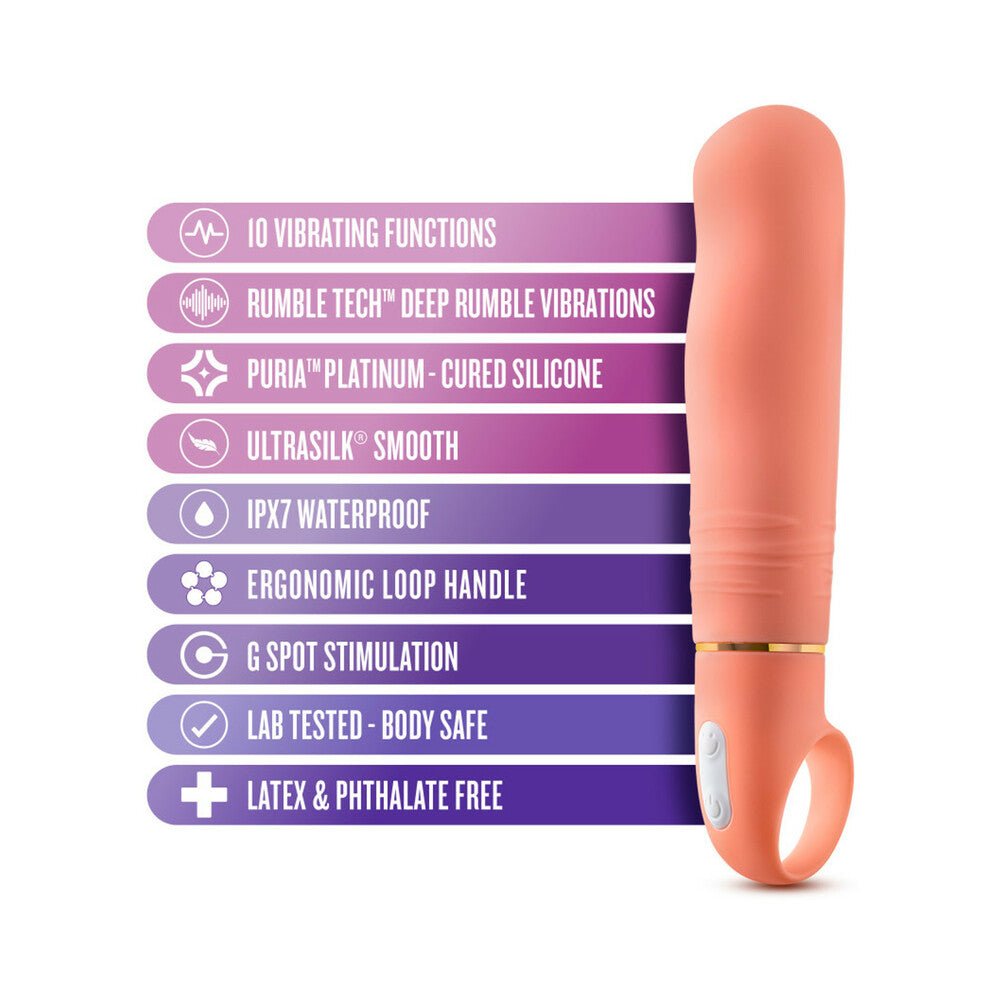 Aria Smokin'' AF Silicone Vibrator Coral - Image 4