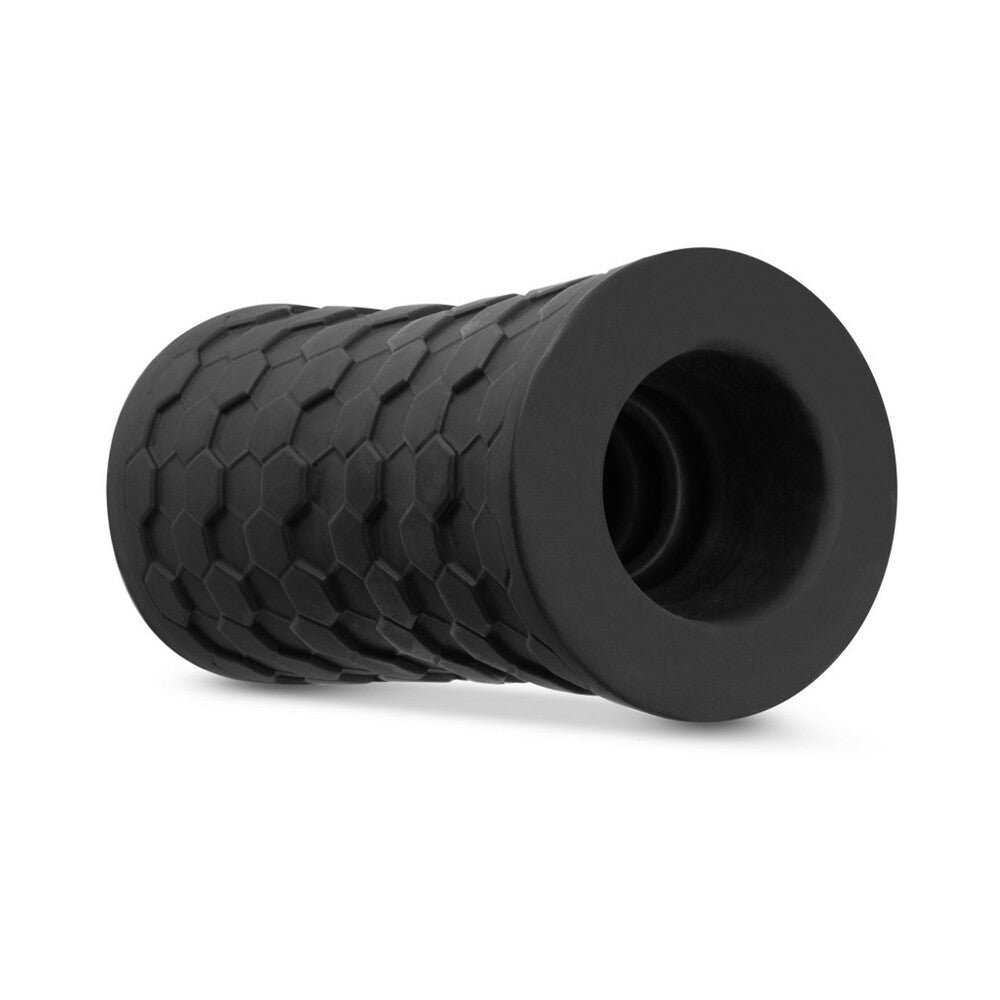 M Elite Platinum Hekx Silicone Stroker Black - Image 3