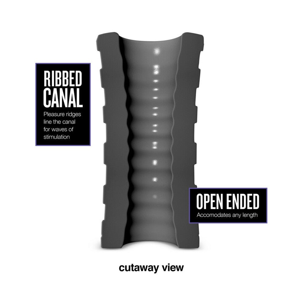 M Elite Platinum Hekx Silicone Stroker Black - Image 6