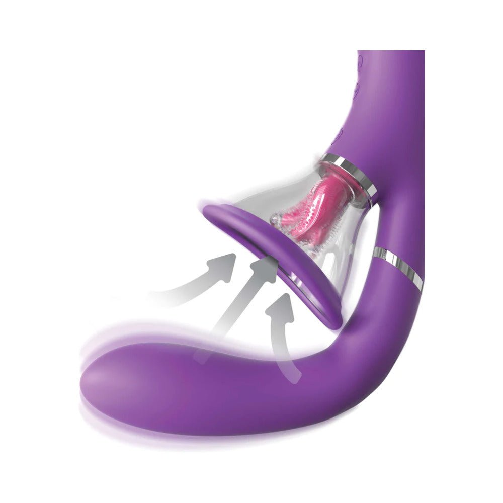 Fantasy For Her Her Ultimate Pleasure Pro Rechargeable Silicone Flicking Suction Dual Stimulator - Image 3