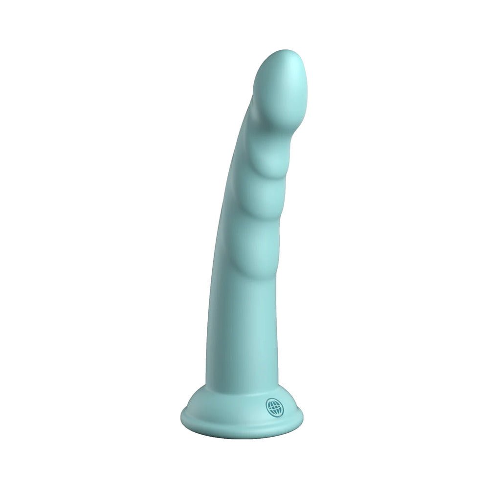 Dillio Platinum Collection Slim Seven 7 in. Silicone Dildo Teal - Image 2