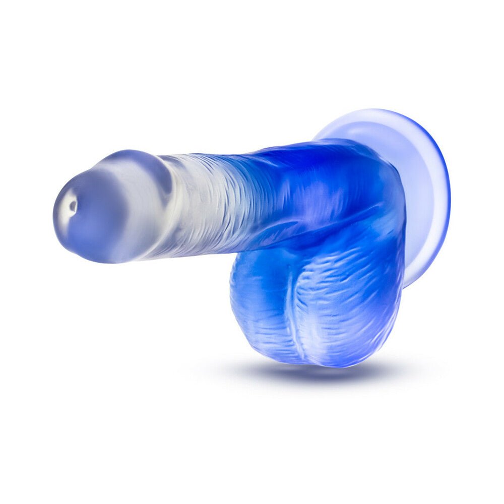 B Yours Stella Blue 6 in. Dildo with Balls Blue - Image 4