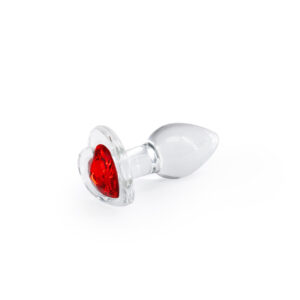 Alternative view of Crystal Desires Red Heart Gem Glass Plug Small