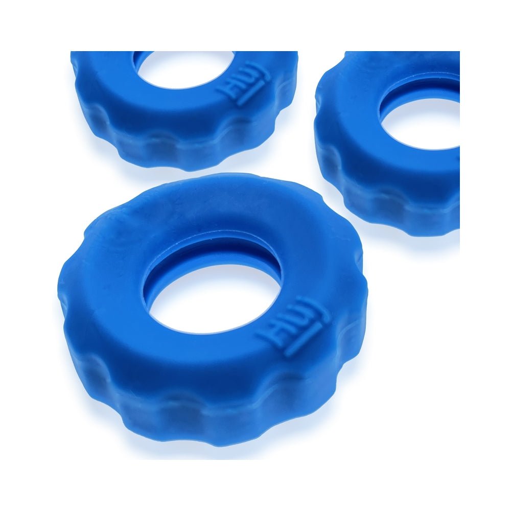 Hunkyjunk SuperHuj 3-Pack Cockrings Teal Ice - Image 3