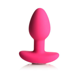 Curve Toys Gossip Pop Rocker Rechargeable Remote-Controlled Silicone Vibrating Anal Plug Magenta - Image 3