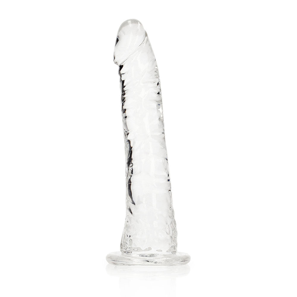 RealRock Crystal Clear Slim 6 in. Dildo Clear - Image 2