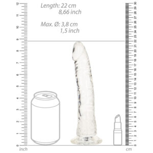 RealRock Crystal Clear Slim 8 in. Dildo Clear - Image 7