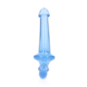 RealRock Crystal Clear 6 in. Strapless Strap-On Dildo Blue - Image 4