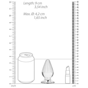 RealRock Crystal Clear 3.5 in. Anal Plug Clear - Image 5