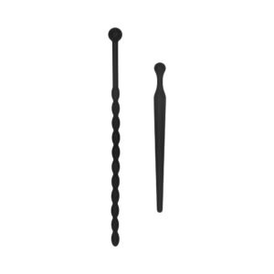 Alternative view of Ouch! Urethral Sounding Beginners Silicone Plug Set Black 8 mm / 10 mm