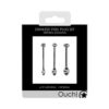 Ouch! Urethral Sounding Stainless Steel Plug Set 6 mm / 8 mm / 10 mm