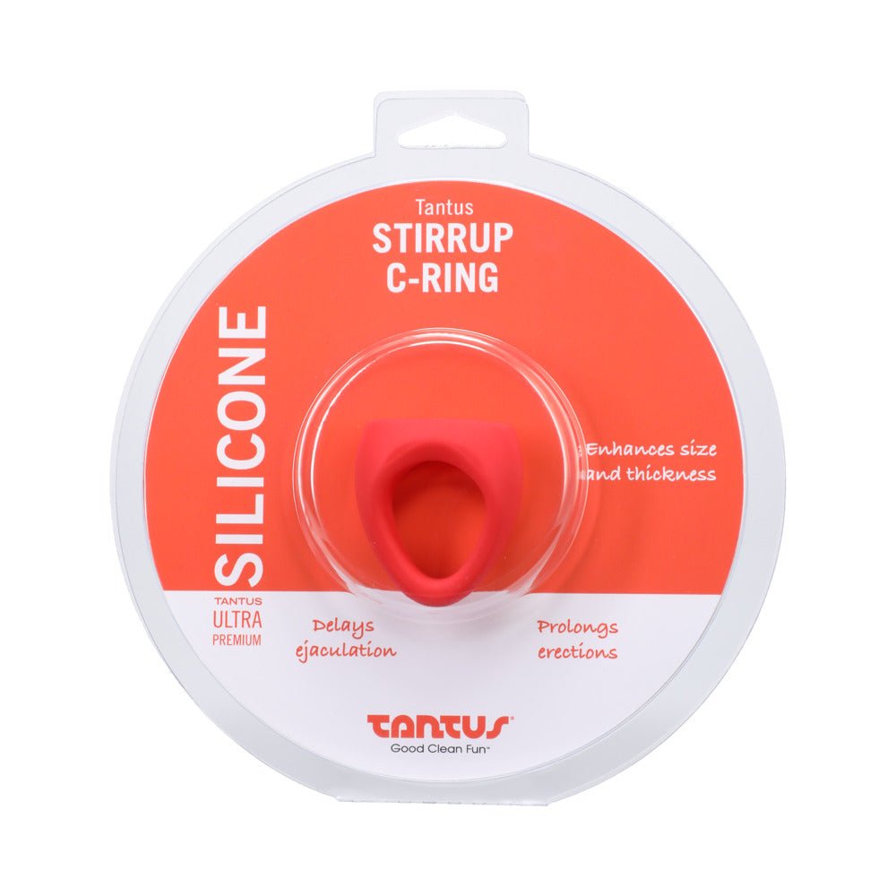 Tantus Stirrup C-Ring Cock and Ball Sling Crimson