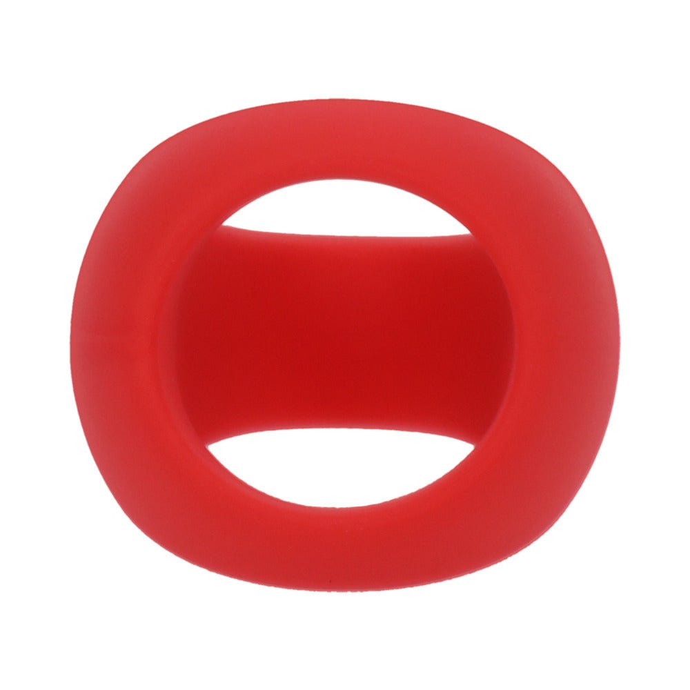 Tantus Stirrup C-Ring Cock and Ball Sling Crimson - Image 4
