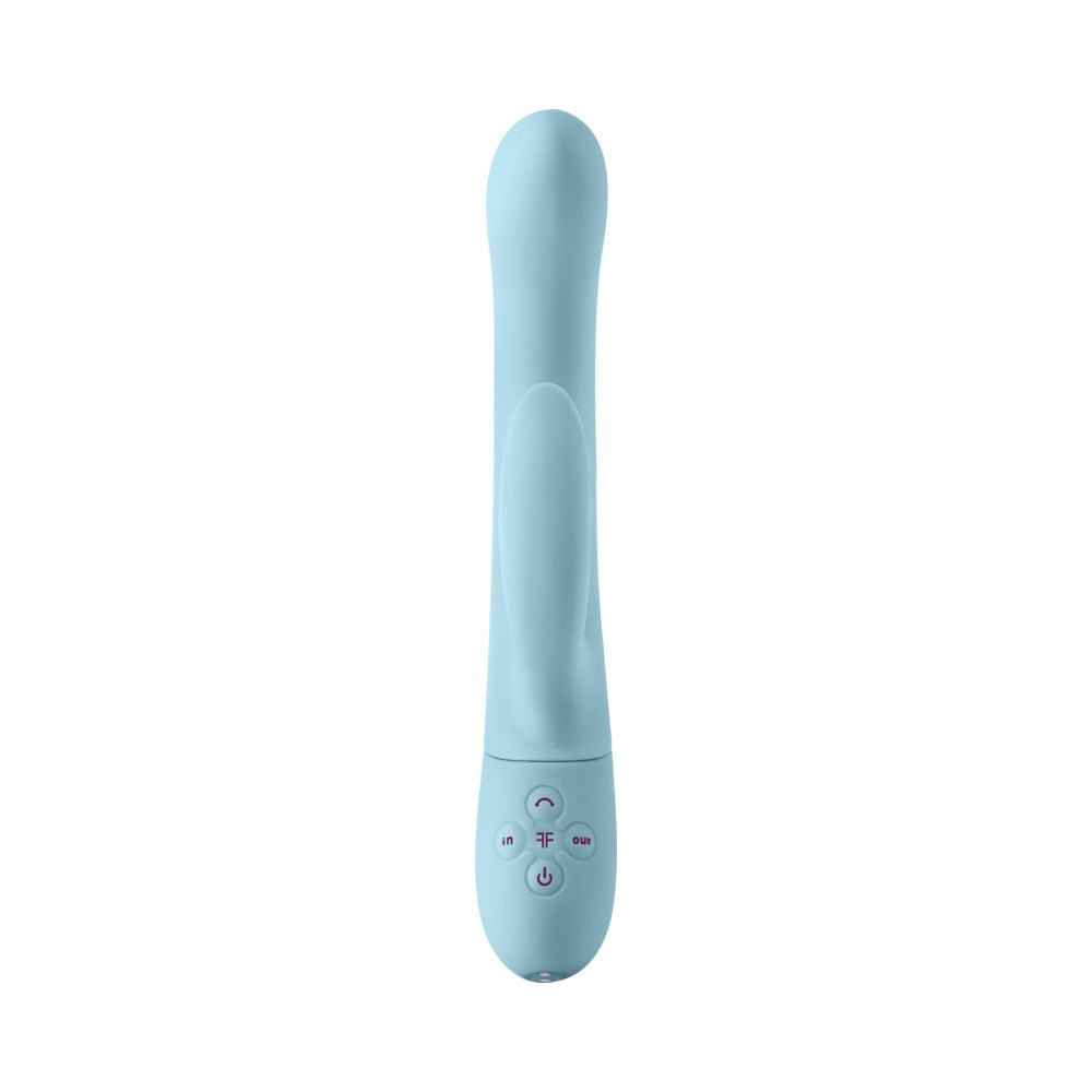 FemmeFunn Balai Rechargeable Silicone Swaying Motion Dual Stimulation Vibrator Light Blue - Image 6