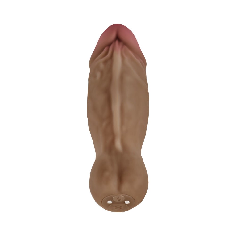 Shaft Bullet Rechargeable Realistic Silicone Mini Vibrator Oak - Image 3