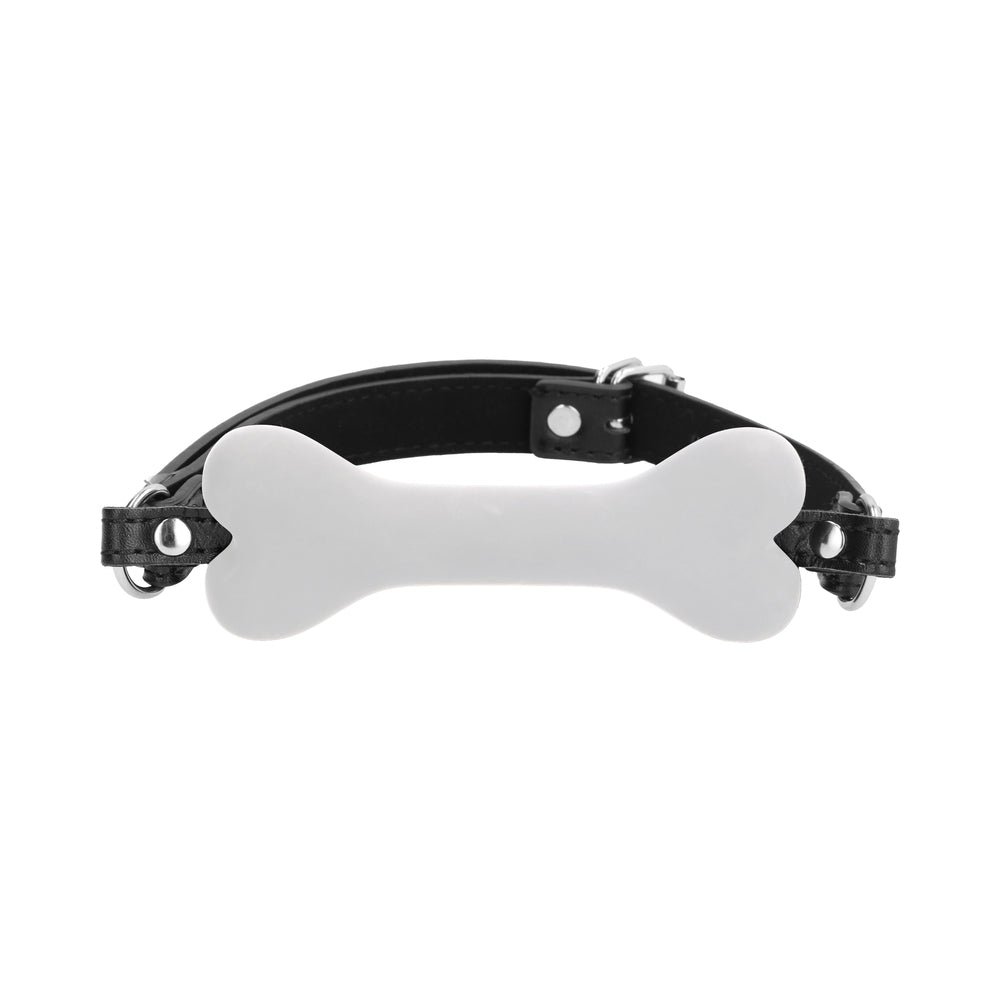 Ouch! Puppy Play Silicone Bone Gag White - Image 2