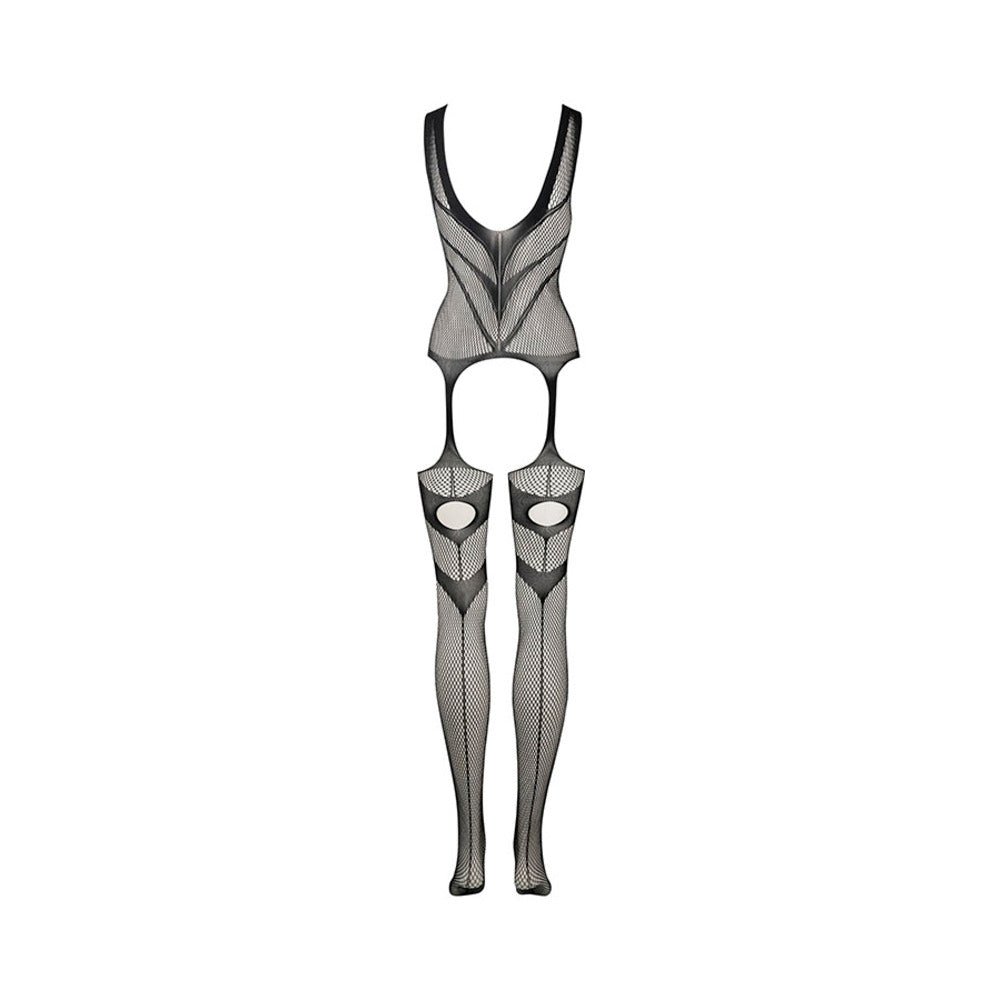 Le Desir Suspender Bodystocking Black O/S - Image 6
