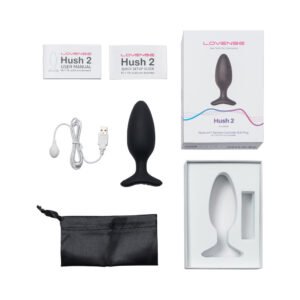 Alternative view of Lovense Hush 2 Bluetooth Remote-Controlled Vibrating Butt Plug Medium 1.75 in.