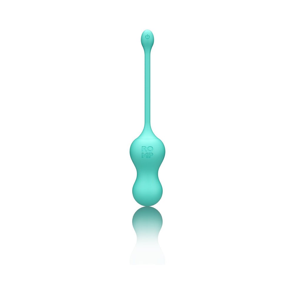 ROMP Cello Rechargeable Remote-Controlled Silicone G-Spot Egg Vibrator Light Teal - Image 4