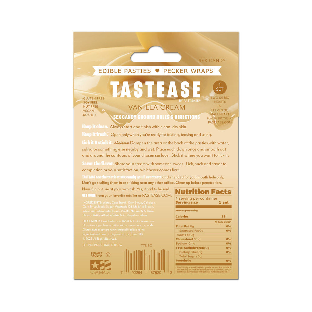 Tastease by Pastease Sweet Cream Candy Edible Pasties & Pecker Wraps - Image 2