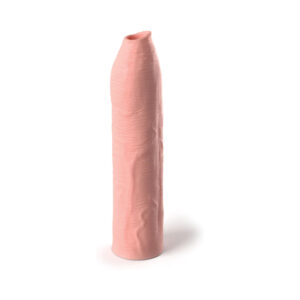 Fantasy X-tensions Elite Uncut 7 in. Open-Ended Silicone Enhancement Sleeve Beige - Image 2