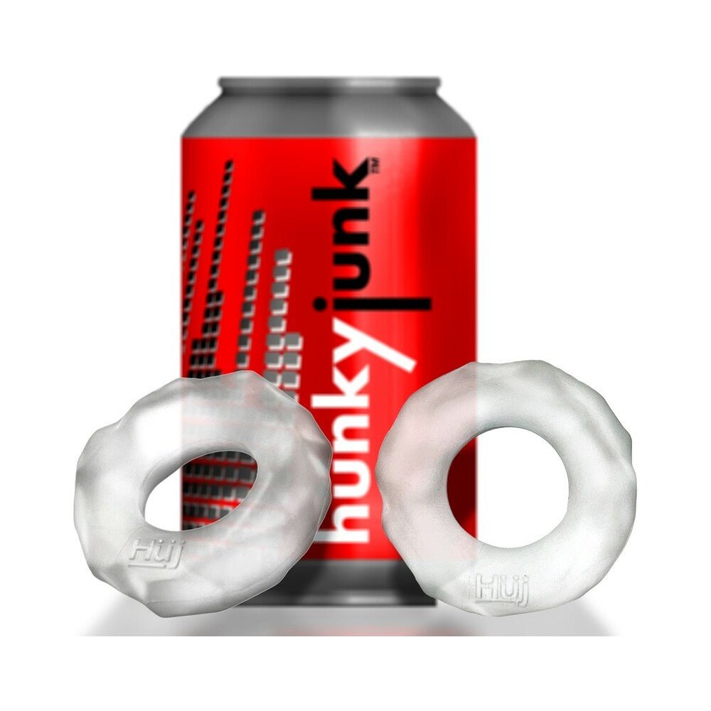 Hunkyjunk Fractal Tactile Cockring Clear Ice - Image 7