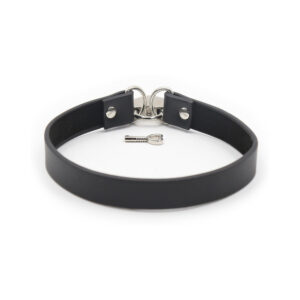 Alternative view of Ple''sur PVC Collar With Heart Lock & Key Black Bag Packaging