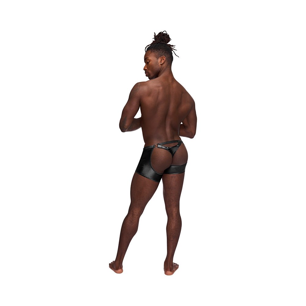 Male Power Fetish Poseidon Chap-Style Short Black L/XL - Image 6