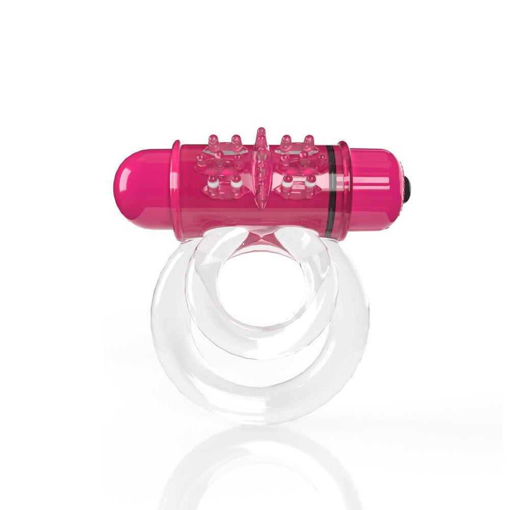 Screaming O 4B DoubleO 6 Vibrating Double Cockring Strawberry - Image 2