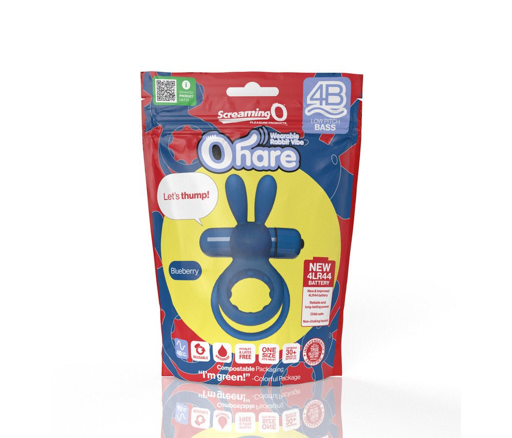 Screaming O 4B Ohare Vibrating Rabbit Double Cockring Blueberry - Image 5