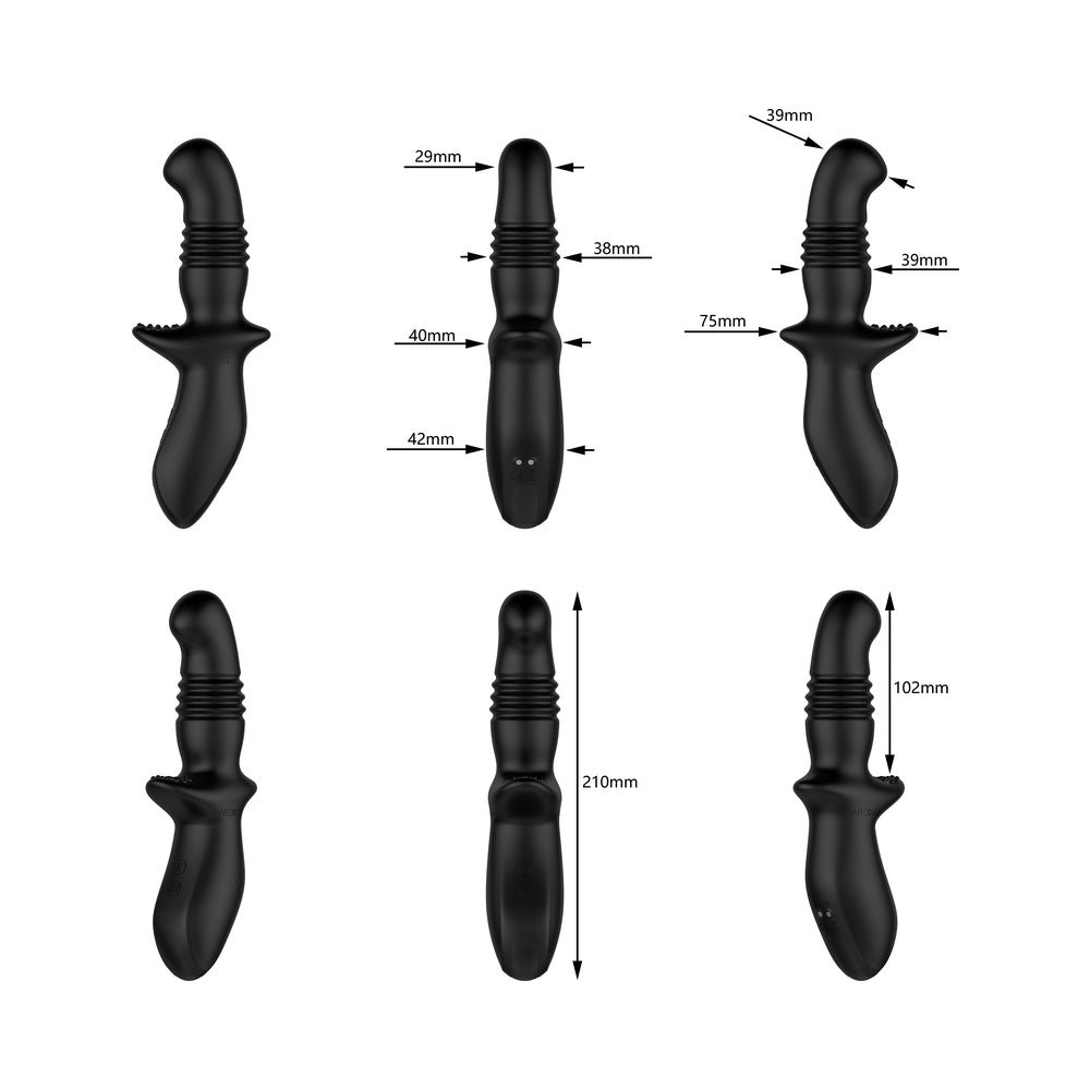 Nexus Thrust Rechargeable Thrusting Vibrating Probe Black - Image 7
