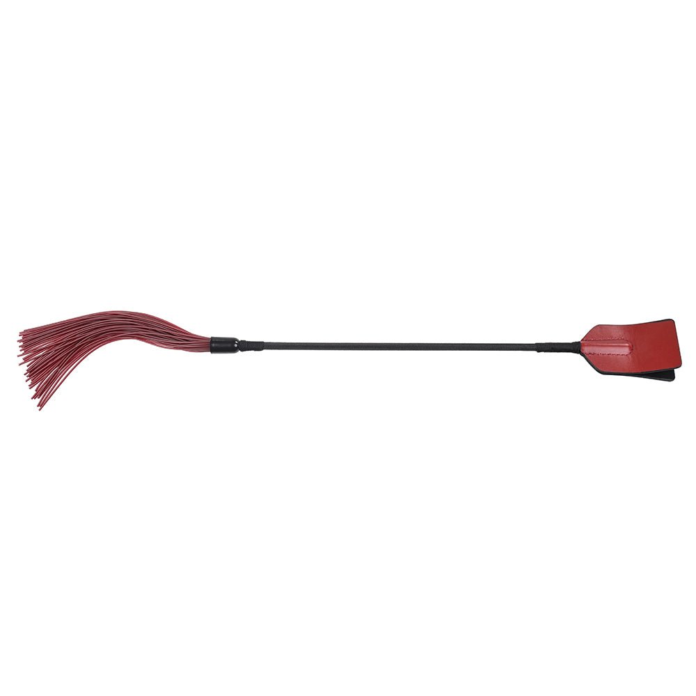 Sportsheets Saffron Tap & Tickle Dual-Ended Crop and Silicone Flogger - Image 3