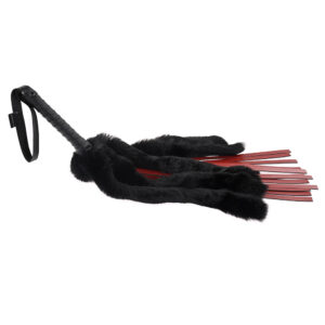Alternative view of Sportsheets Saffron Faux Fur Flogger with Faux Leather Strands