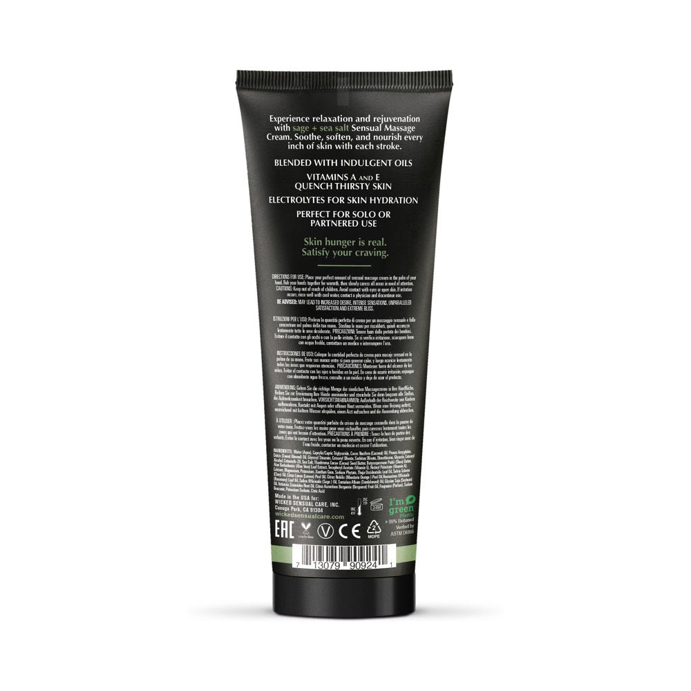 Wicked Sage + Sea Salt Sensual Massage Cream 4 oz. - Image 2