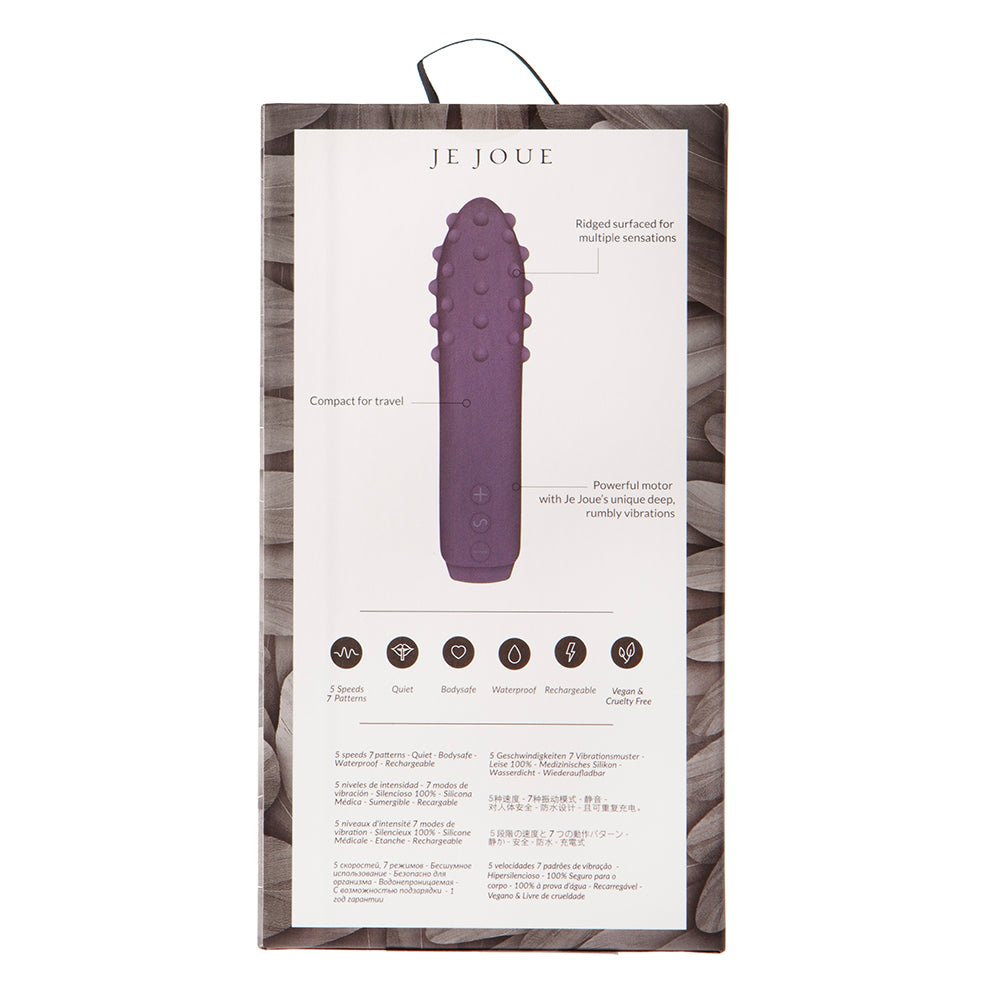 Je Joue Duet Rechargeable Silicone Multi-Surfaced Bullet Vibrator Purple - Image 8