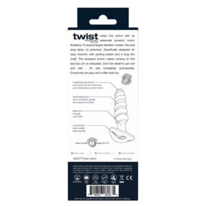 VeDO Twist Rechargeable Silicone Vibrating Anal Plug Black - Image 5