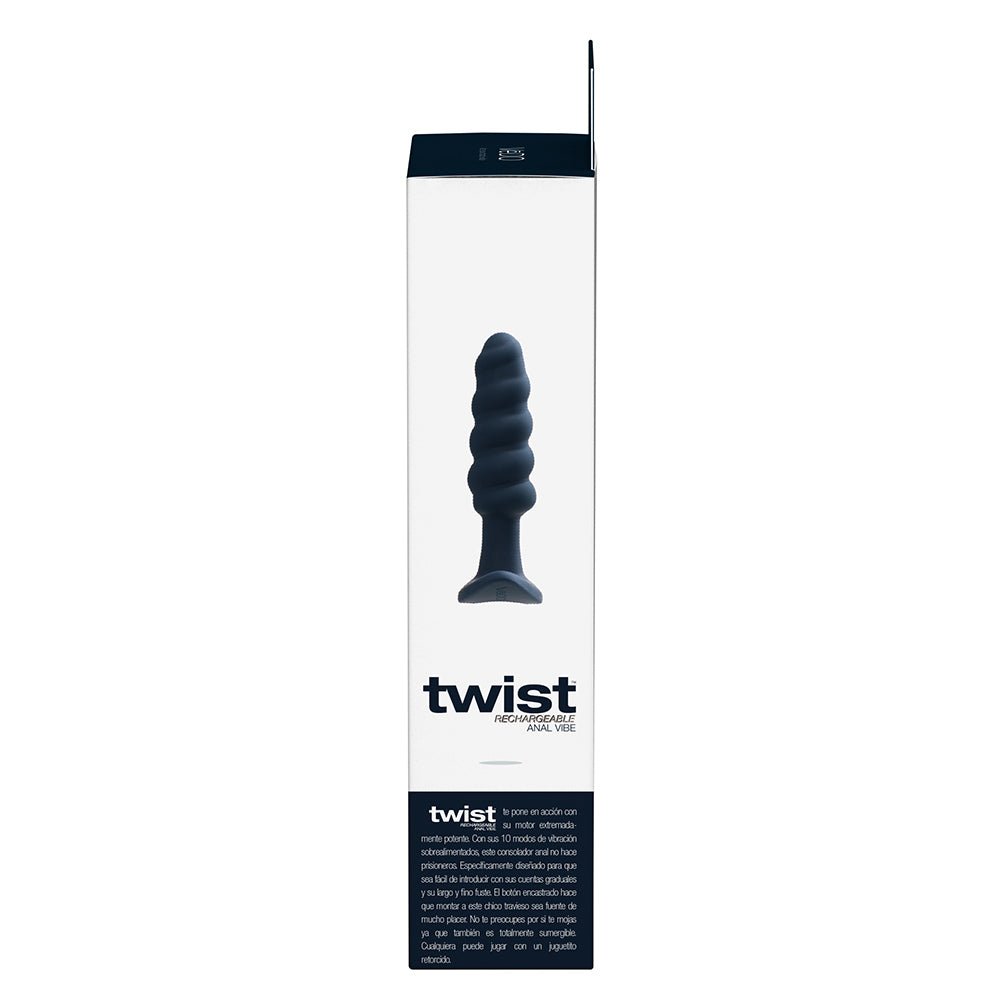 VeDO Twist Rechargeable Silicone Vibrating Anal Plug Black - Image 7