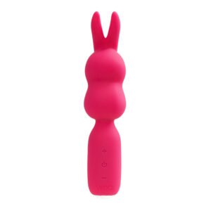 Alternative view of VeDO Hopper Bunny Rechargeable Silicone Mini Wand Vibrator Pink