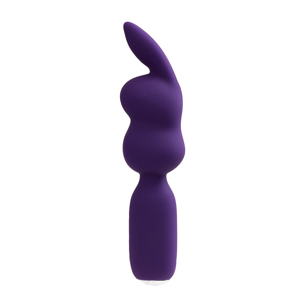 VeDO Hopper Bunny Rechargeable Silicone Mini Wand Vibrator Purple - Image 4