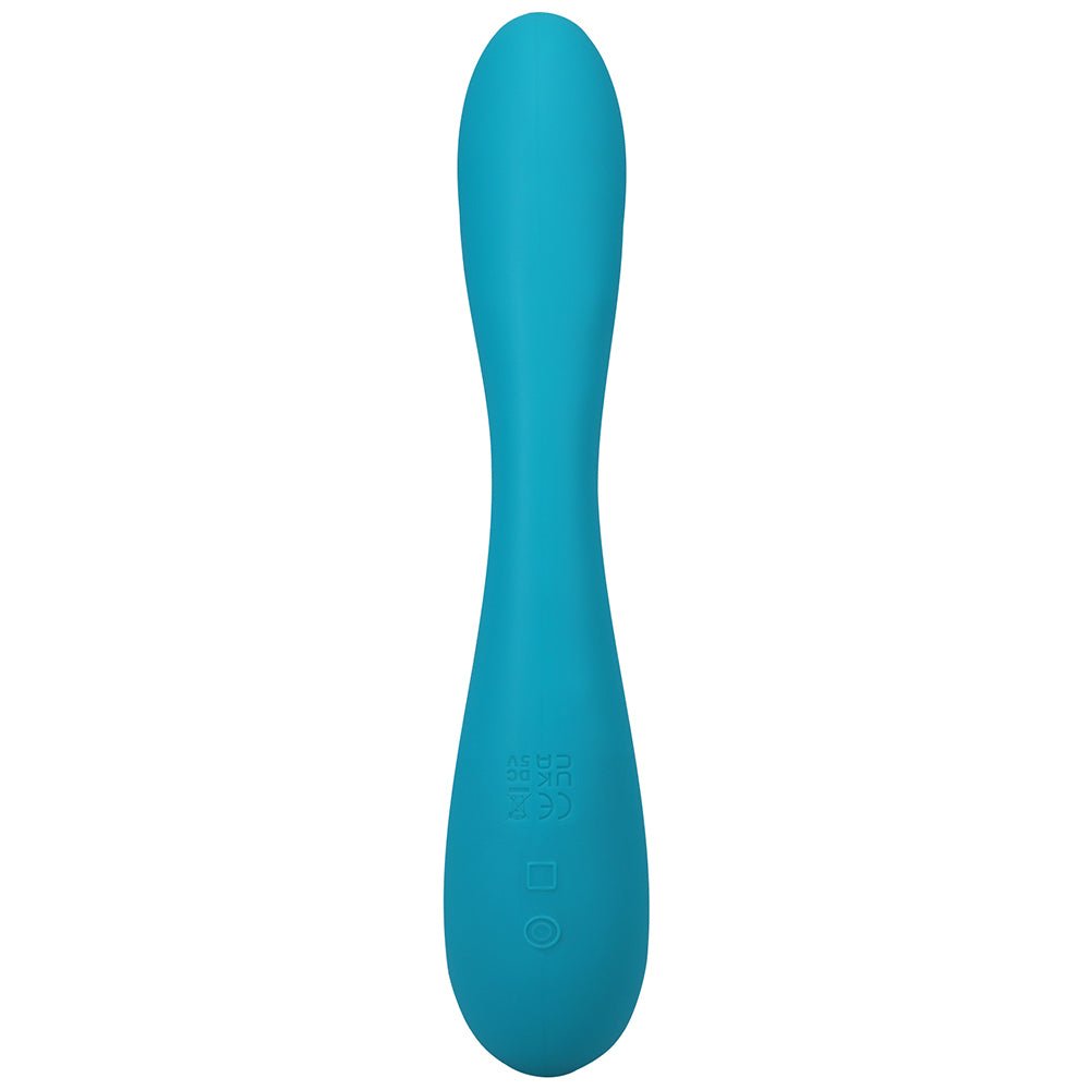 This Product Sucks Rechargeable Bendable Dual Ended Silicone Sucking Clitoral Stimulator & G-Spot Vibrator Teal - Image 7