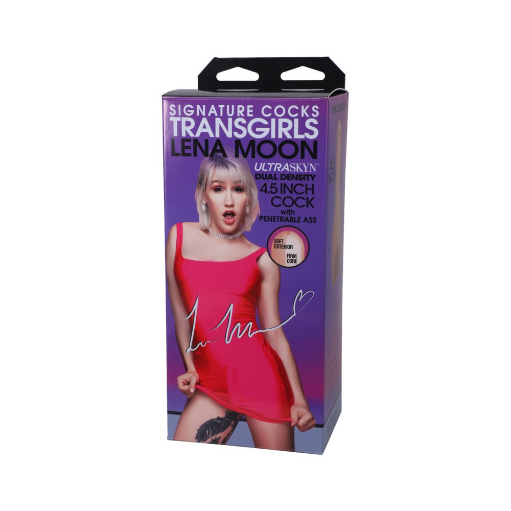 Signature Cocks Transgirls Lena Moon ULTRASKYN Dual Density 4.5 in. Cock with Penetrable Ass Beige - Image 7
