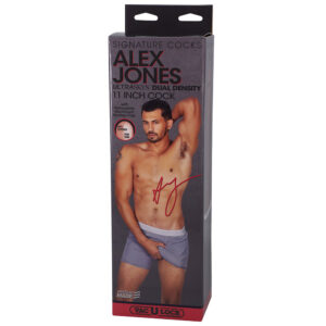 Alternative view of Signature Cocks Alex Jones ULTRASKYN 11 in. Dual Density Dildo with Removable Vac-U-Lock Suction Cup Tan
