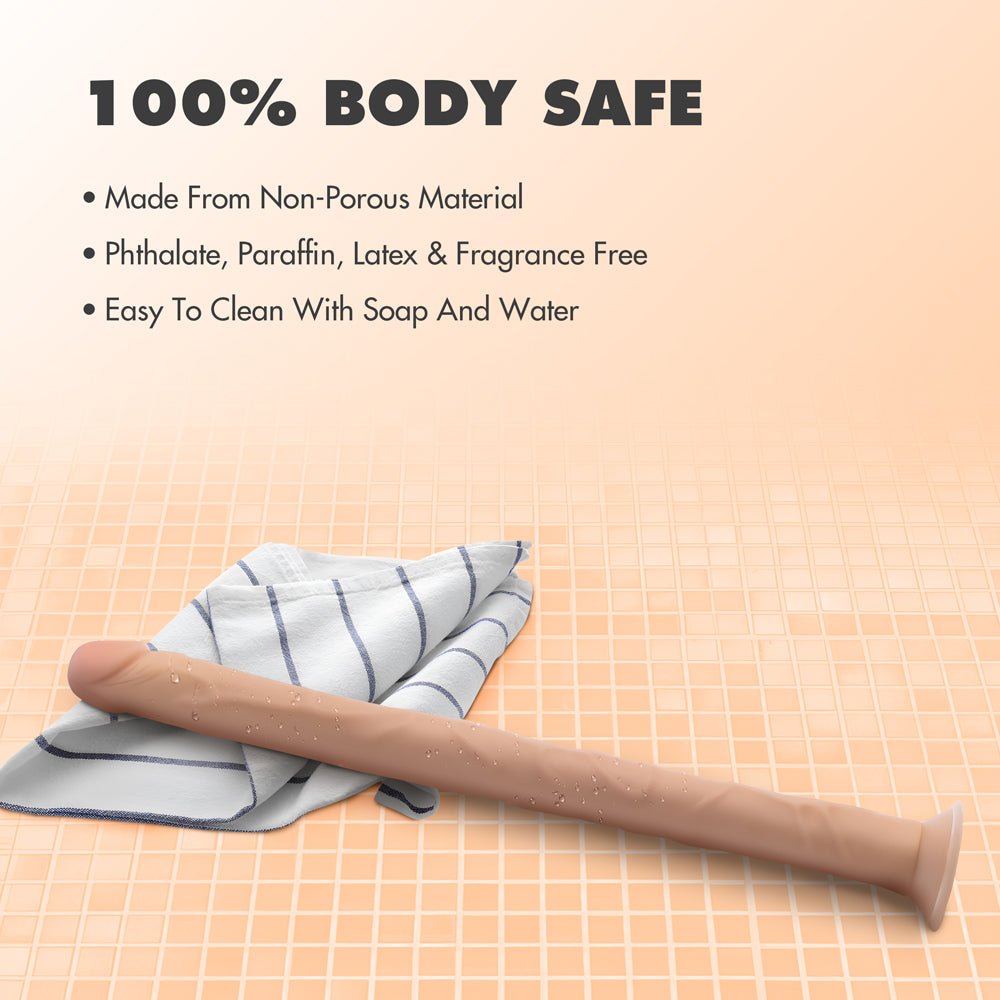 Dr. Skin 19 in. Dildo Beige - Image 10