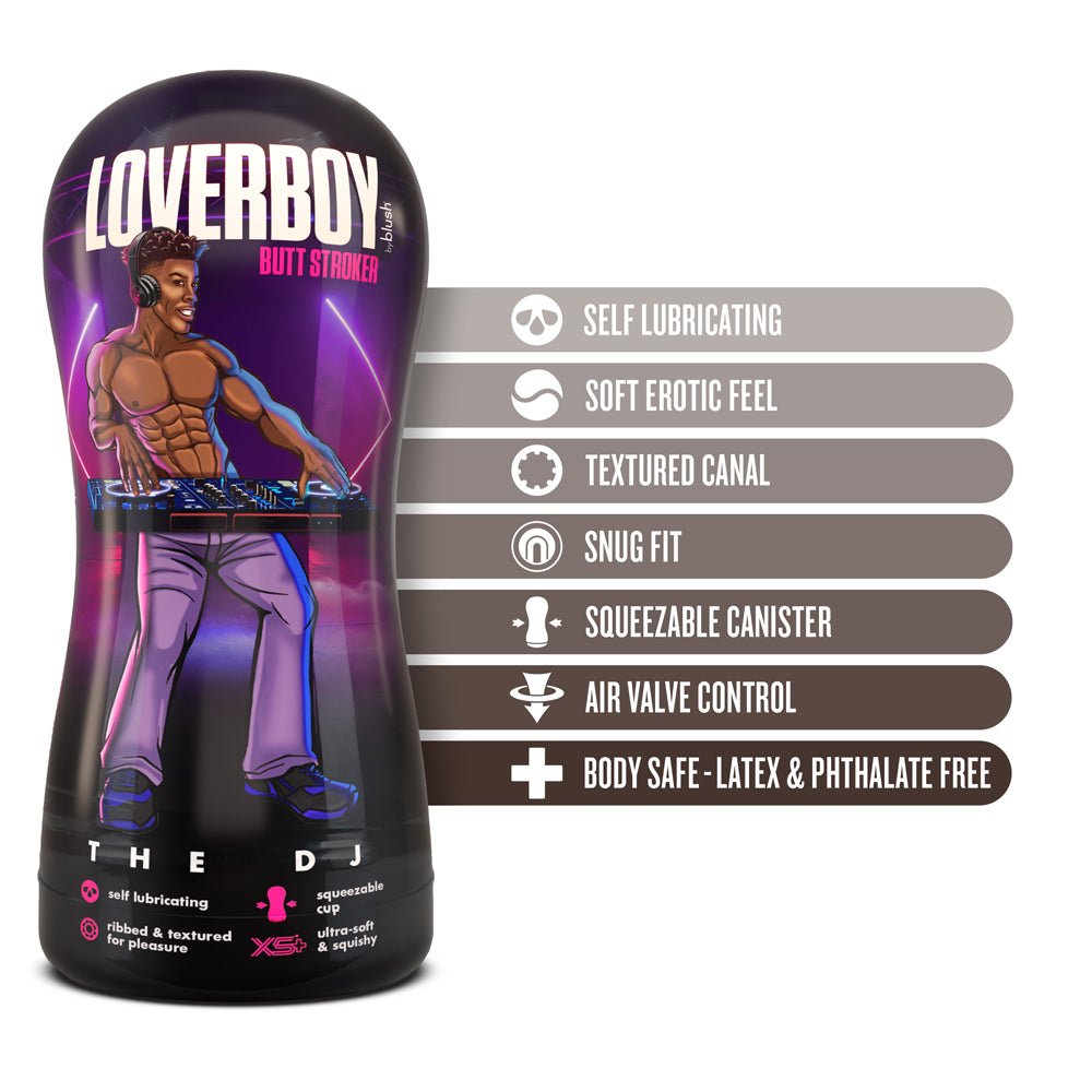 Loverboy The DJ Self-Lubricating Anal Stroker Brown - Image 6
