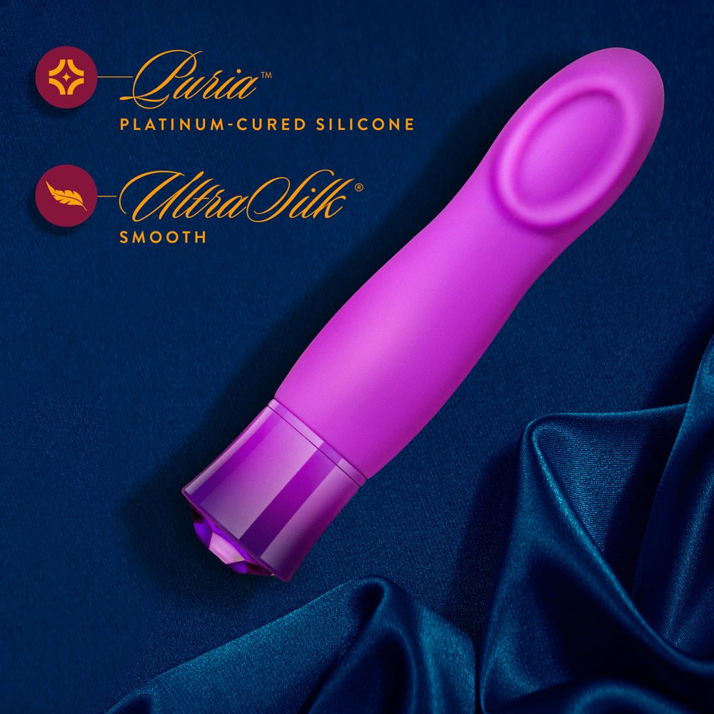 Blush Oh My Gem Charm Rechargeable Warming Silicone Cupped Vibrator Amethyst - Image 9