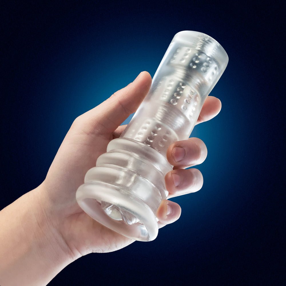 RIZE! Luz Glow in the Dark Self-Lubricating Stroker Clear - Image 4