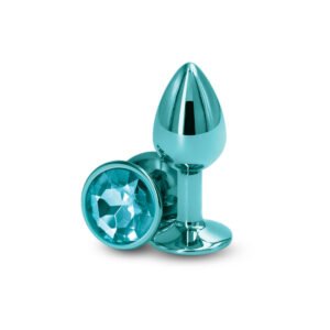 Alternative view of Rear Assets Metal Anal Plug Small Teal